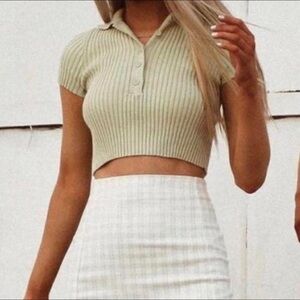 Brandy Melville Green Bridget Top